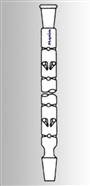 Coluna de VIGREAUX, para destilao, com juntas cnicas